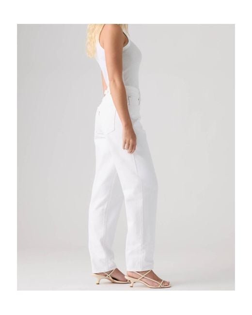 Levi's White Loose Taper Jeans