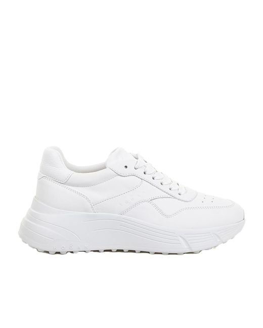 Hogan White Hi-Fi Leather Sneakers