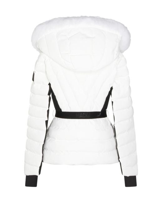 Mackage White Belted-Waist Ski Jacket
