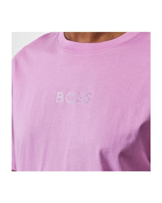 Boss Purple Solid Color T-Shirt
