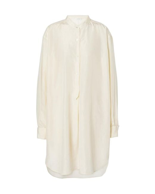 The Row White Eden Silk Shirt