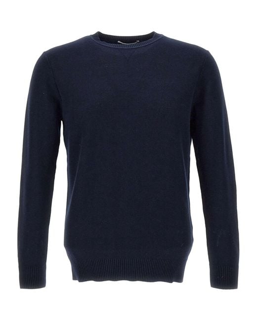 Kangra Cashmere Blue Kangra Honeycomb Knit Sweater for men