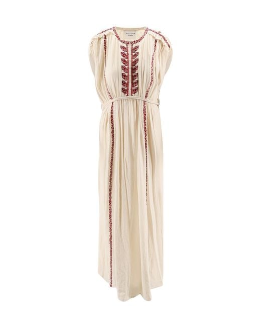 Isabel Marant Natural Isabel Marant Étoile Embellished Crewneck Dress