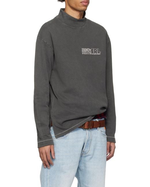 ERL Gray Long-Sleeved T-Shirt for men