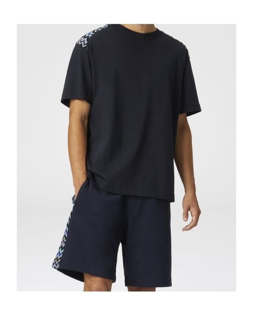 Missoni Blue Zigzag-Pattern Shorts for men