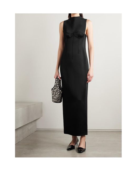 Khaite Black Shoshanna Bustier-Shape Maxi Dress