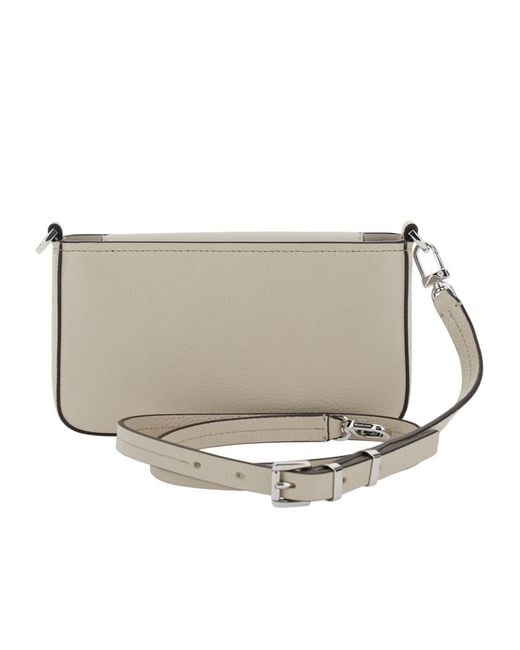 MICHAEL Michael Kors Gray Bryant Small Pebbled Convertible Pochette Bag