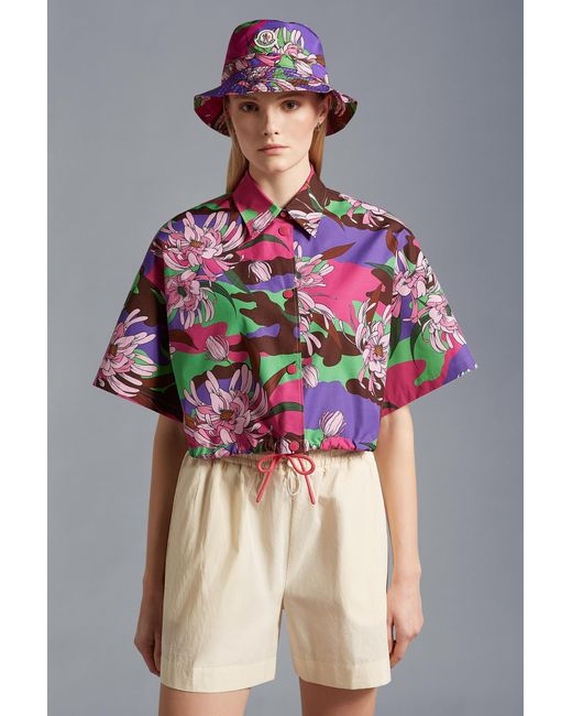 Moncler Pink Printed Cotton Shirt