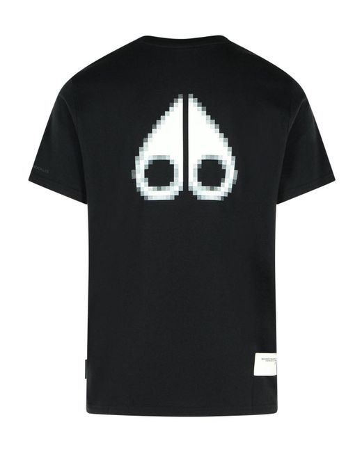 Moose Knuckles Black Cotton T-Shirt for men