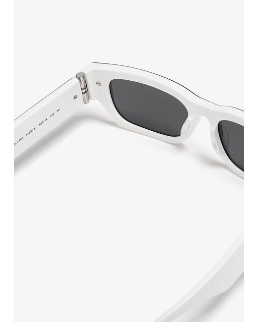 Versace White Eyewear Rectangle-Frame Sunglasses for men