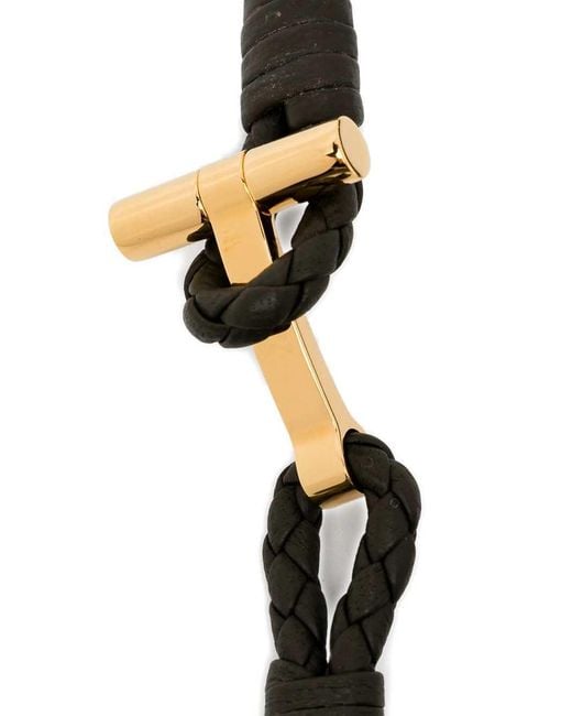 Tom Ford White Braided T-Bar Bracelet for men