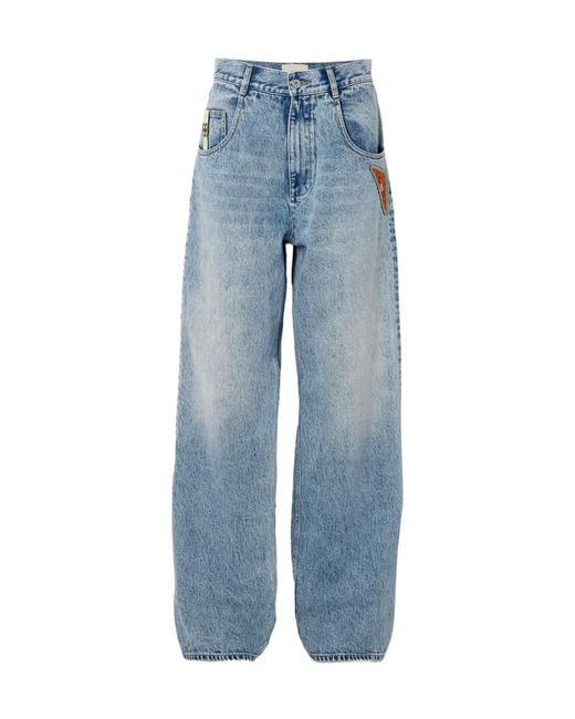 ALÉMAIS Blue High Waist Straight Leg Jeans