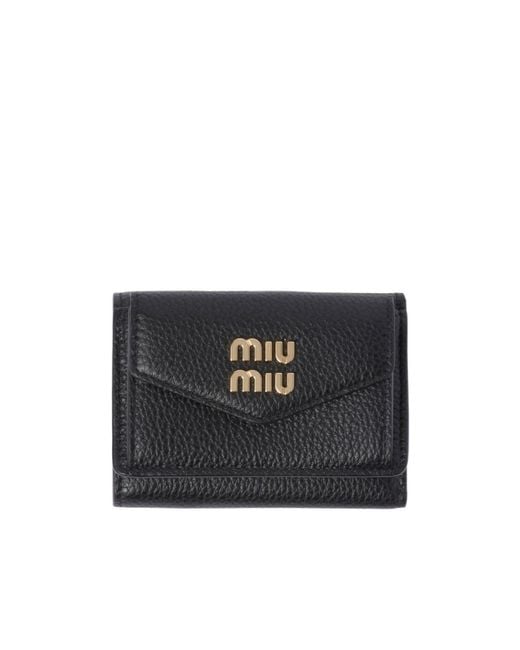 Miu Miu Black Small Leather Wallet