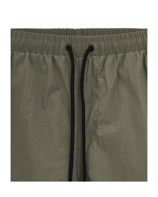 Aspesi Green Lace-Up Beach Shorts for men