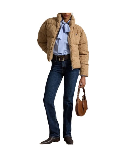 Polo Ralph Lauren Natural Cropped Warm Down Jacket
