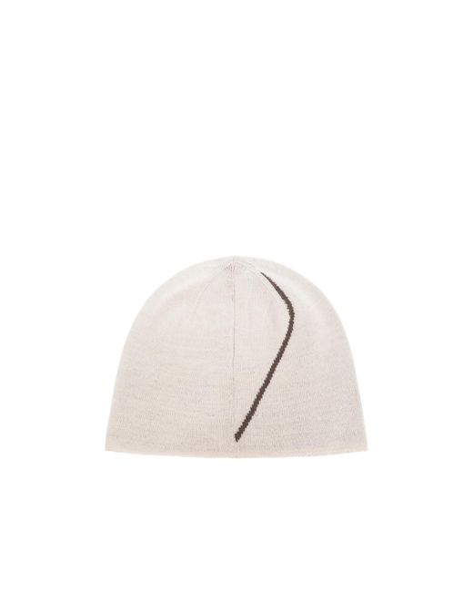 Roa White Logo-Detailed Ribbed Beanie for men