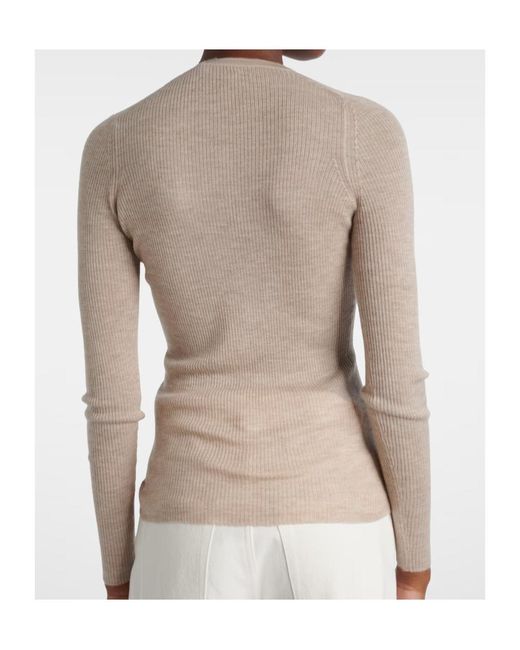 Gabriela Hearst Natural Julian Cashmere And Silk Henley Shirt