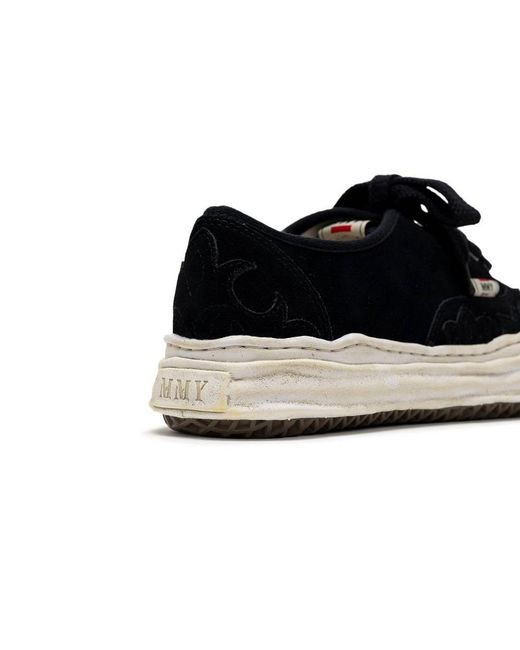 Maison Mihara Yasuhiro Black 'Baker' Og Sole Western Detail Suede Low-Top Sneaker for men