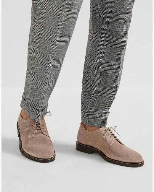 Brunello Cucinelli Brown Reversed Derbys for men