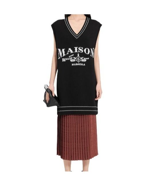 MM6 by Maison Margiela Black Knitted Dress