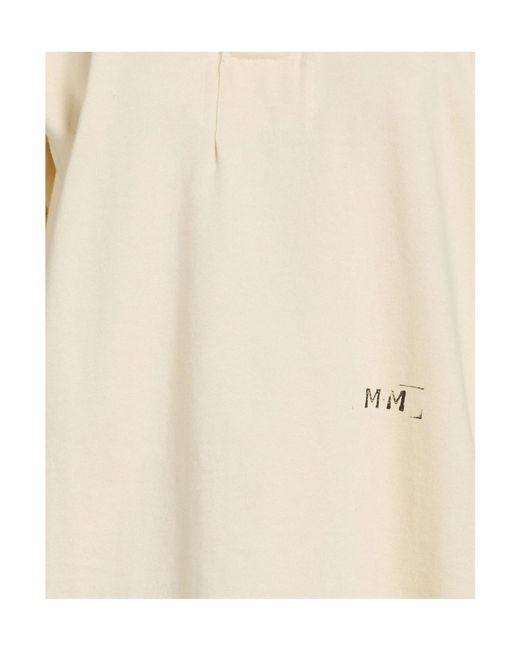 Maison Margiela Natural Plain Colour Polo Shirt