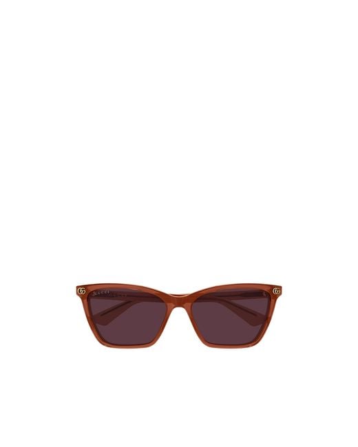 Gucci Purple Double G Cat-Eye Sunglasses