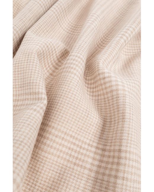 Max Mara Natural Plaid Scarf