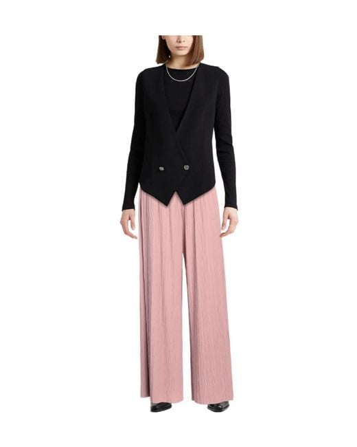 Max Mara Pink Loose Solid-Color Pants