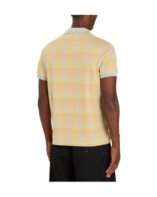 Vivienne Westwood Yellow Cotton Plaid Polo Shirt for men