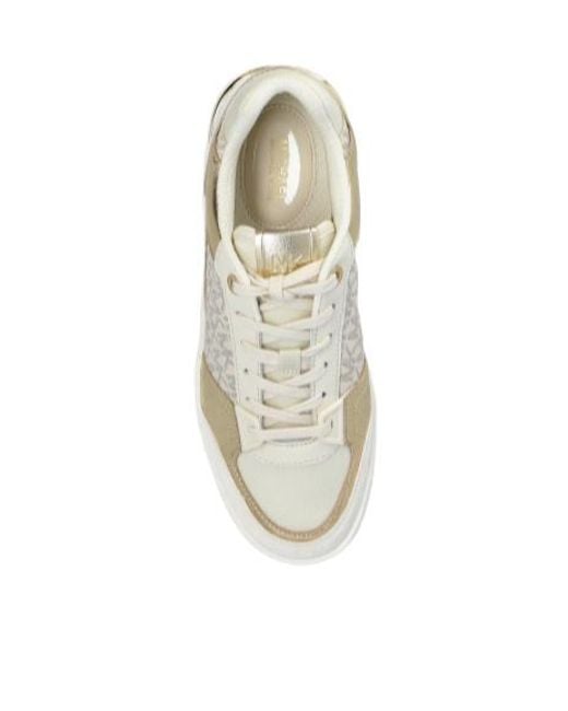 MICHAEL Michael Kors White Metallic Lace-Up Sneakers