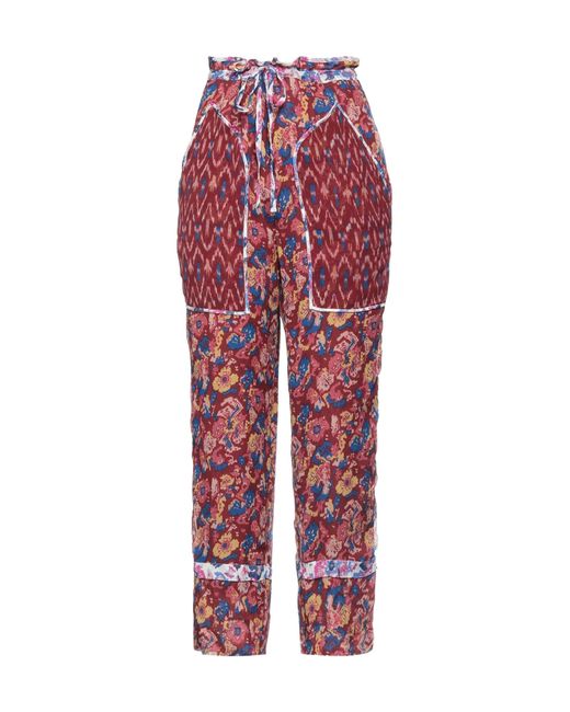 Isabel Marant Red Drawstring Fastening Casual Trouser