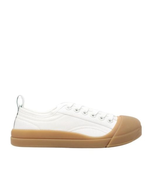 Bottega Veneta White Round-Headed Casual Shoes