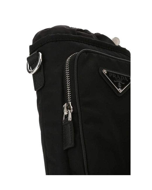 Prada Black Re-Nylon Smartphone Case for men