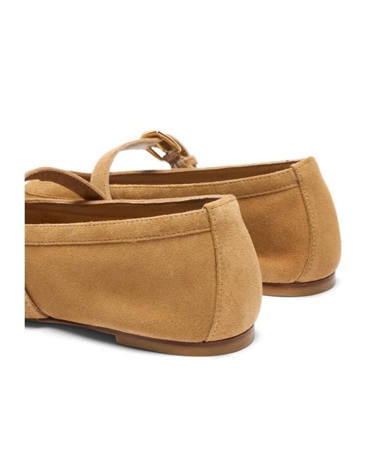 Stuart Weitzman Brown Sai Ballet Flat