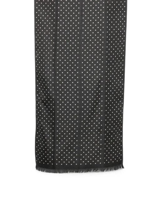 Tom Ford Gray Large Polka Dot Scarf for men