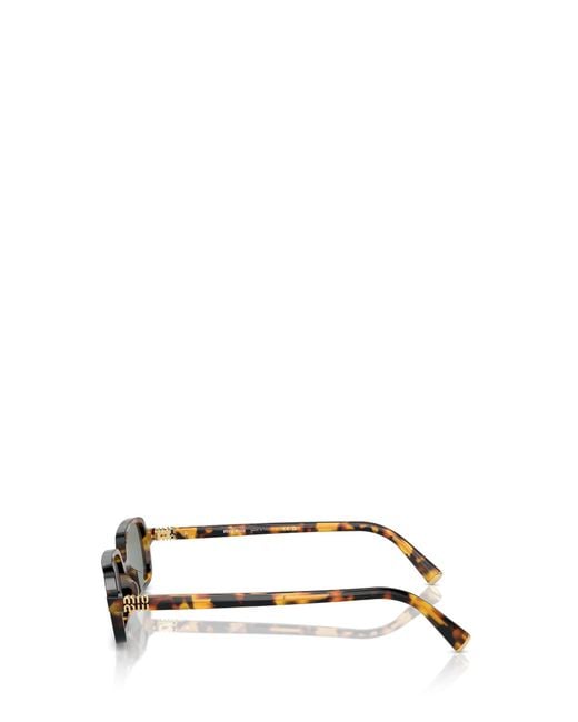 Miu Miu White Eyewear Rectangular Frame Sunglasses