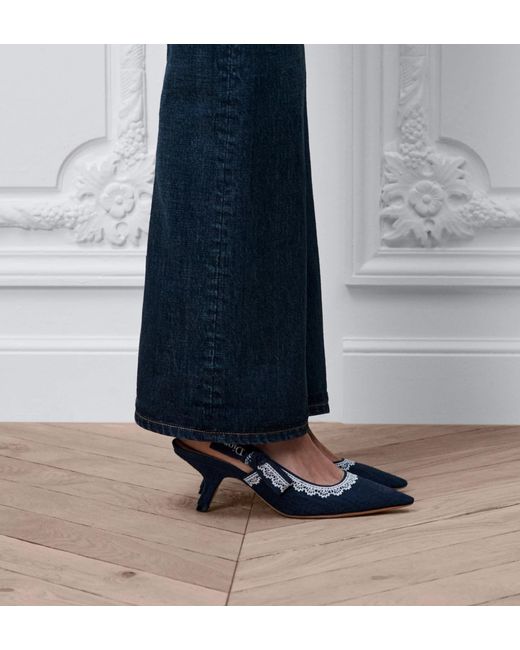 Dior Blue Escarpin Slingback J'A