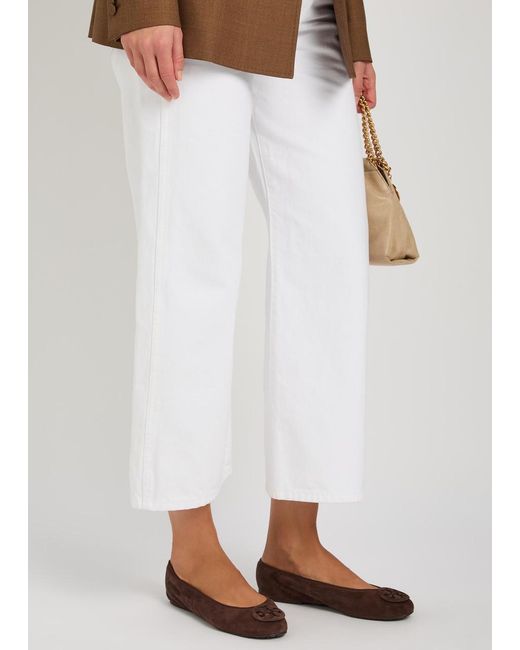 Tory Burch Brown Suede Ballet Flats