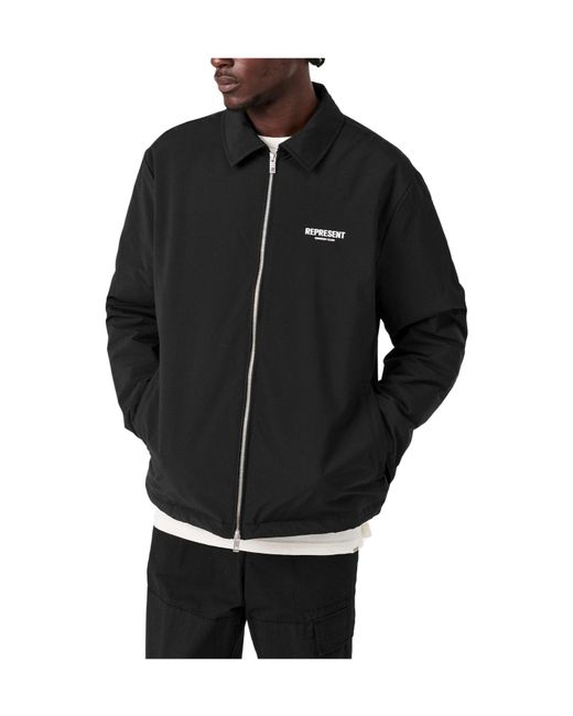 Represent Black Solid Color Casual Jacket for men