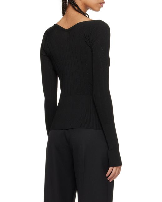 Jacquemus Black Pralu Ribbed Top