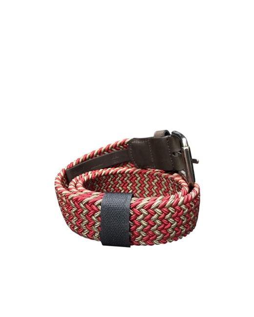 Bally White Adjustable Waist Belt for men