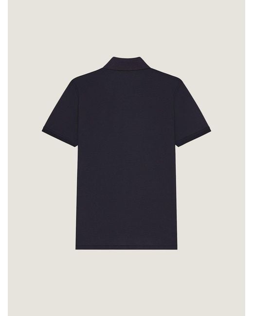 Givenchy Blue Logo Patch Short-Sleeved Polo Shirt for men