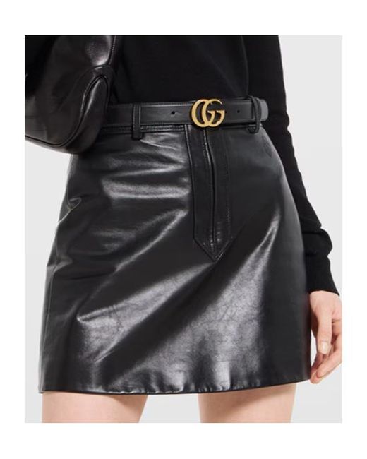 Gucci Black Double G Buckle Belt
