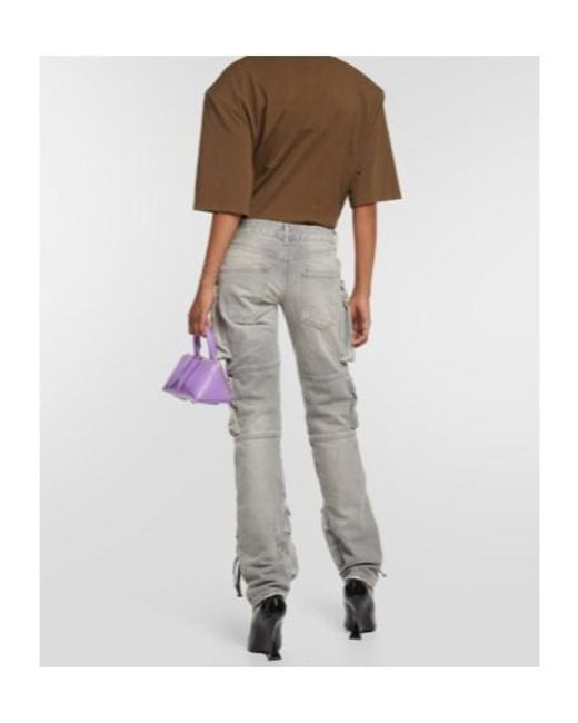 The Attico Gray Work Jeans