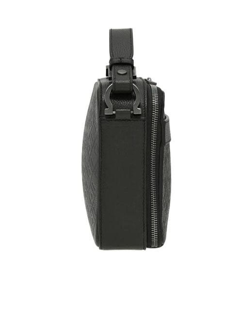 Ferragamo Black Ferragamo Monogram Shoulder Bag for men