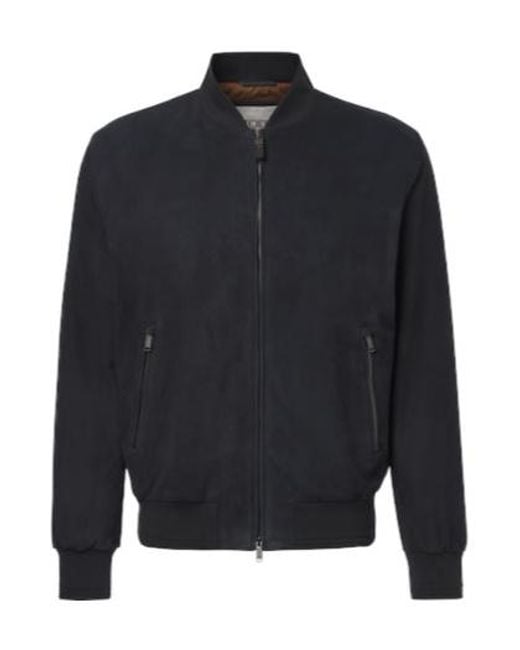 Tod's Blue Suede Bomber Jacket for men