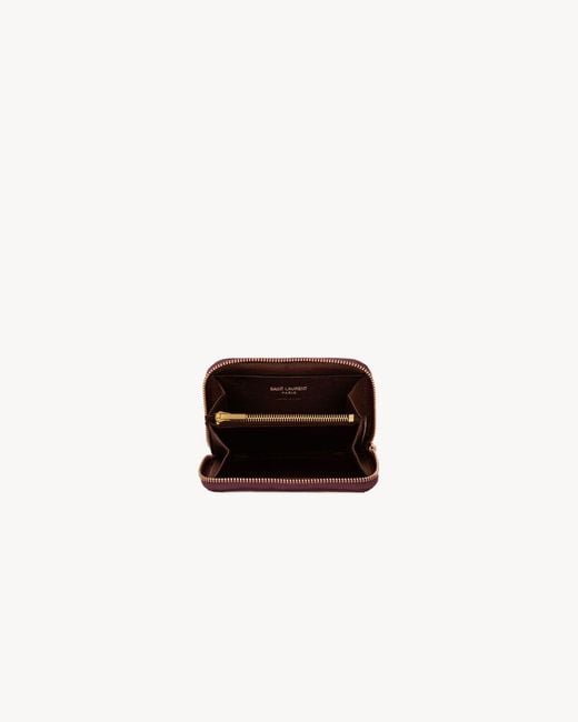 Saint Laurent Purple Cassandre Change Purse