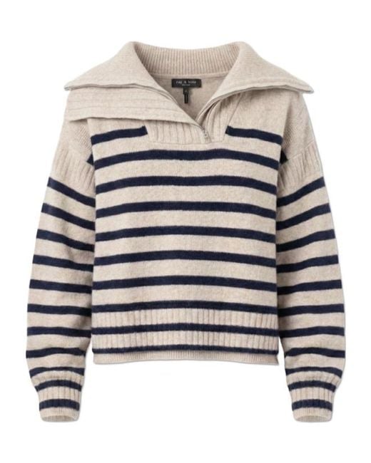 Rag & Bone Gray Long-Sleeved Sweater