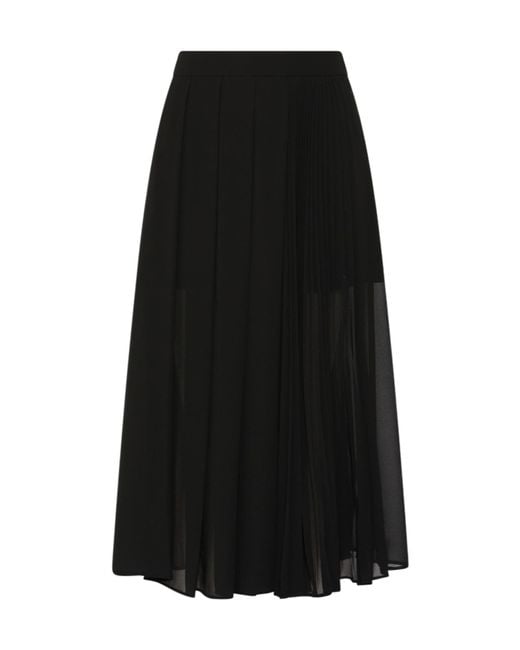 Marella Black Pleated Skirt