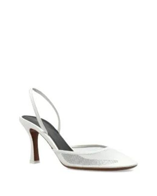 Neous White Slingback Pumps